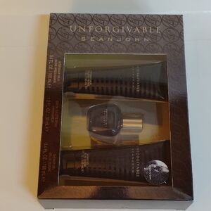 NWOT**Sean John Unforgivable Grooming Set - Black and Gold